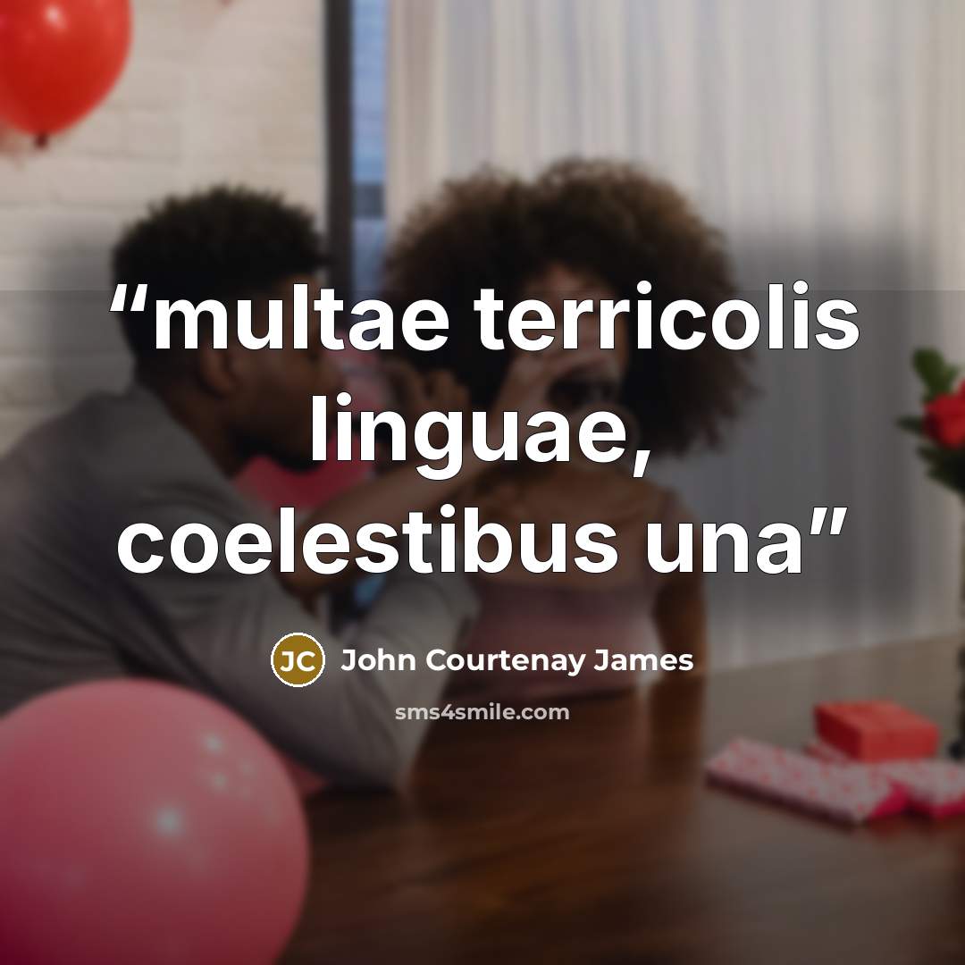 “multae terricolis linguae, coelestibus una” quote by John Courtenay James
