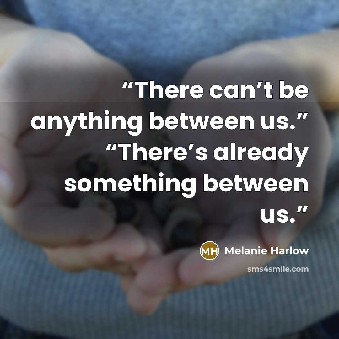 “There can’t be anything between us.” “There’s already something between us.” quote by Melanie Harlow