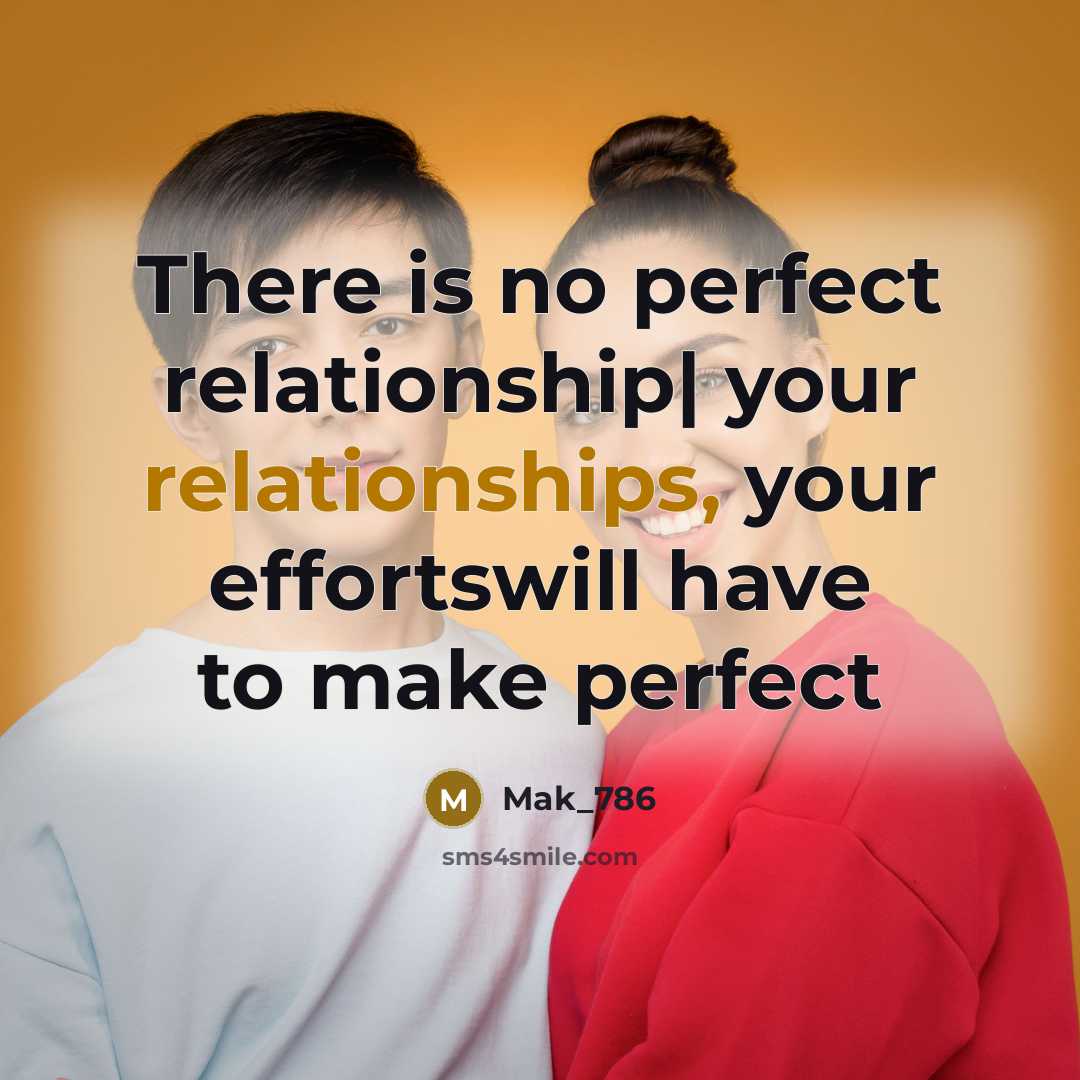 “There is no perfect relationship| your relationships, your effortswill have to make perfect” quote by Mak_786