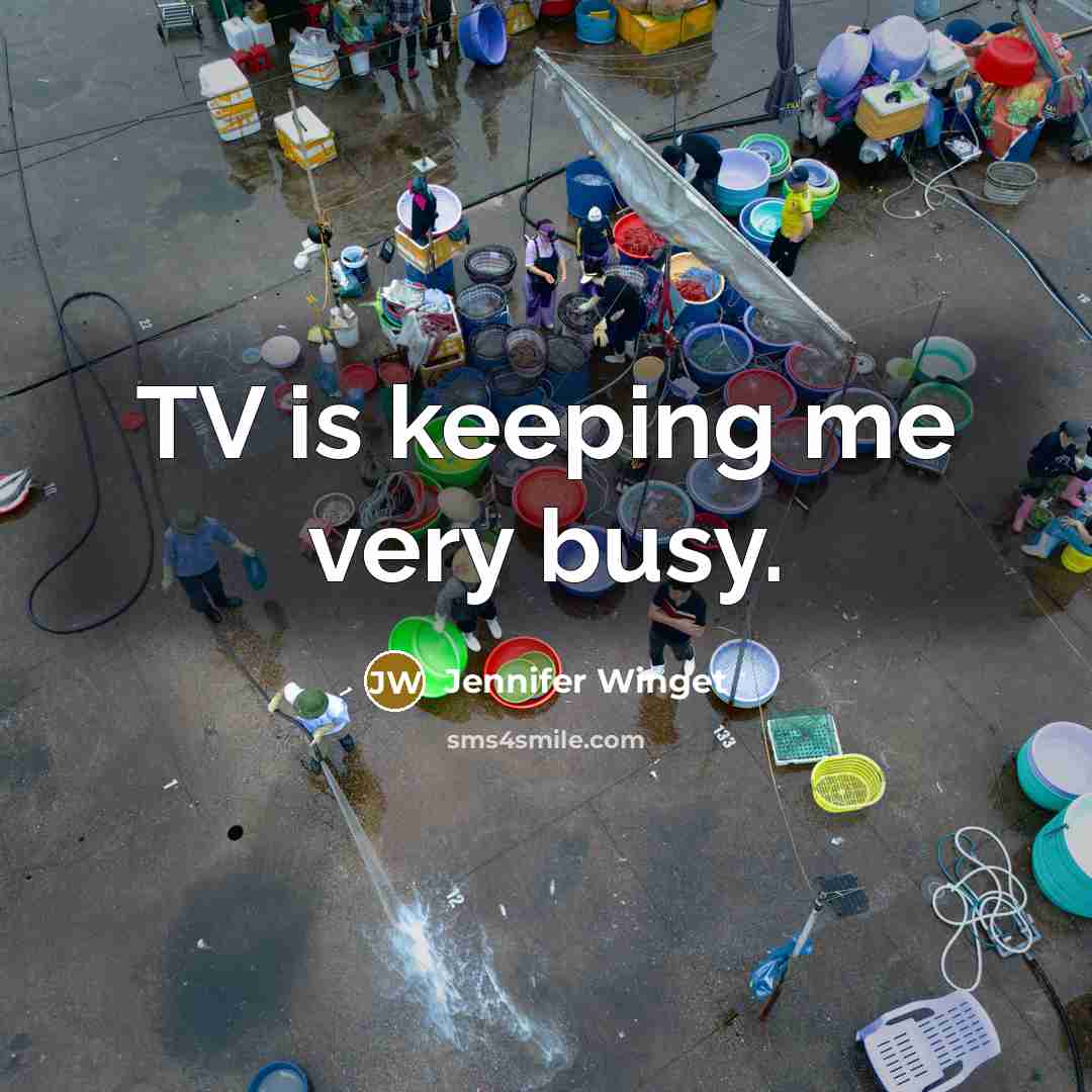 “TV is keeping me very busy.” quote by Jennifer Winget