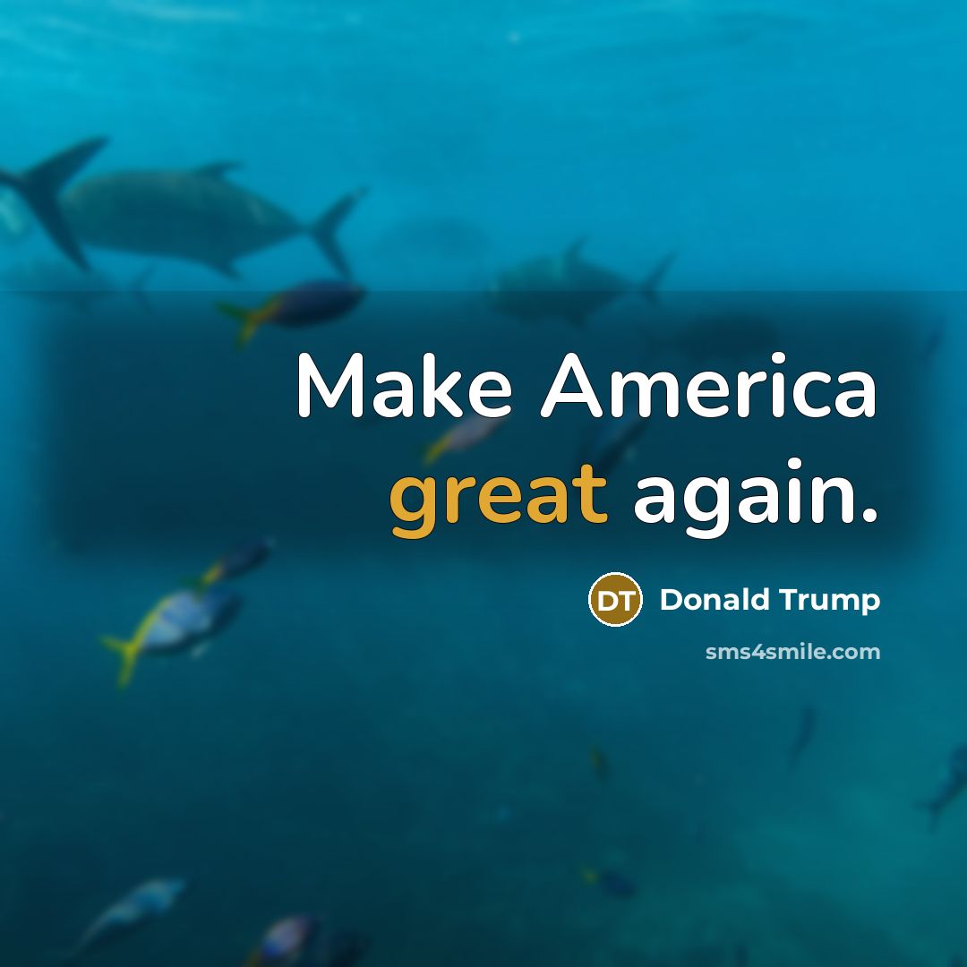 “Make America great again.” quote by Donald Trump