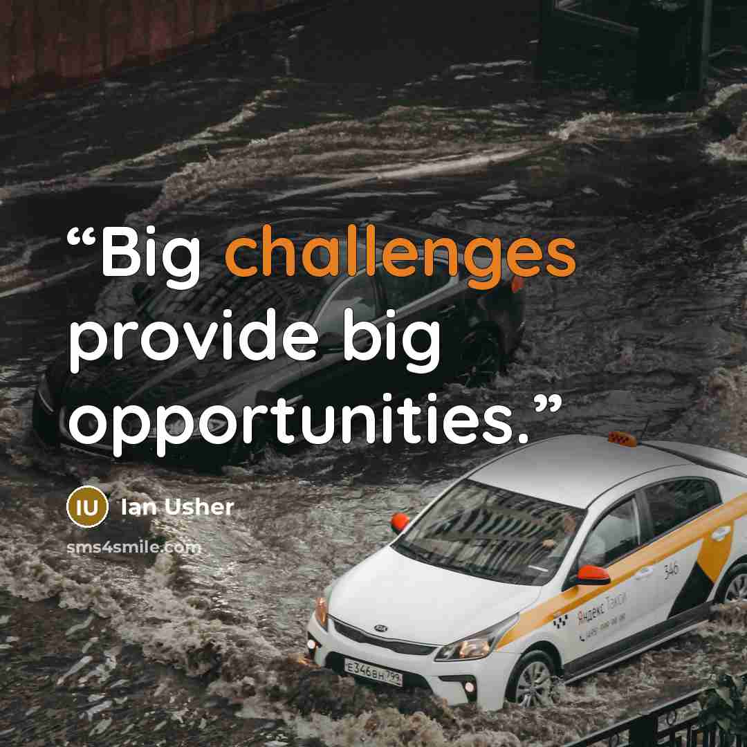 “Big challenges provide big opportunities.” quote by Ian Usher