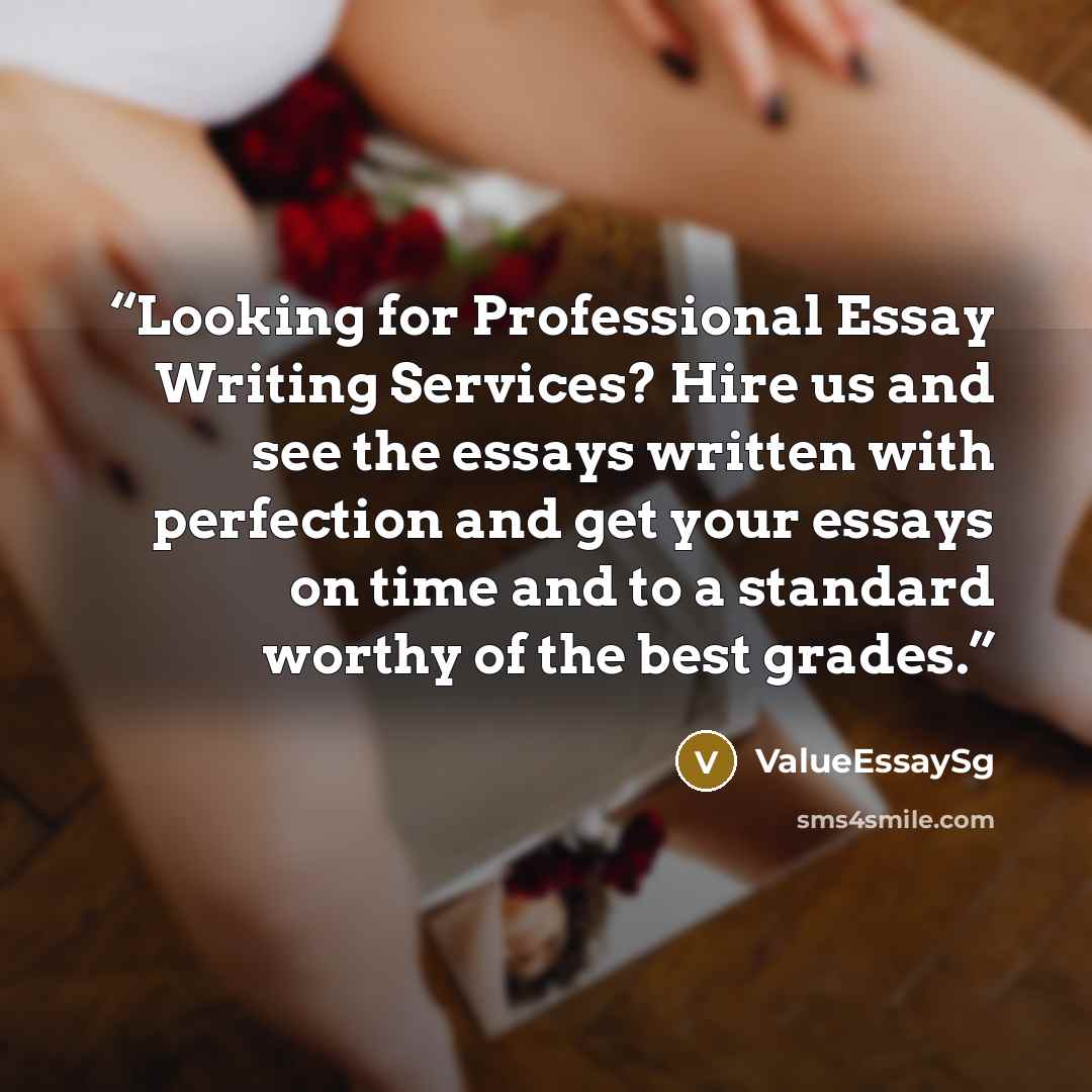 “Looking for Professional Essay Writing Services? Hire us and see the essays written with perfection and get your essays on time and to a standard worthy of the best grades.” quote by ValueEssaySg