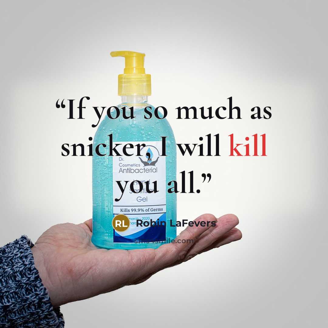 “If you so much as snicker, I will kill you all.” quote by Robin LaFevers