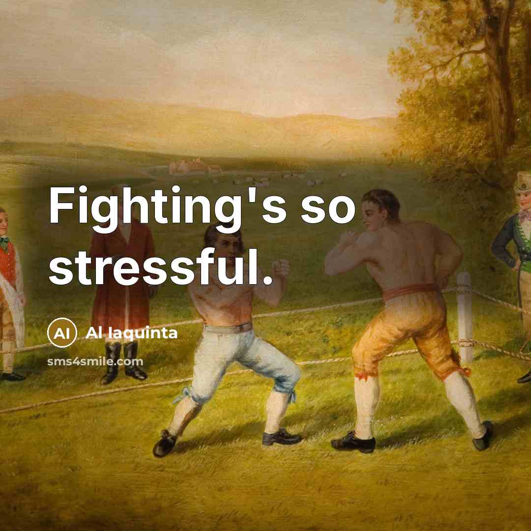 “Fighting's so stressful.” quote by Al Iaquinta