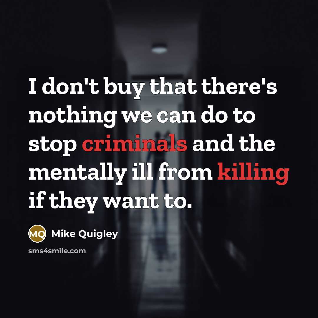 “I don't buy that there's nothing we can do to stop criminals and the mentally ill from killing if they want to.” quote by Mike Quigley