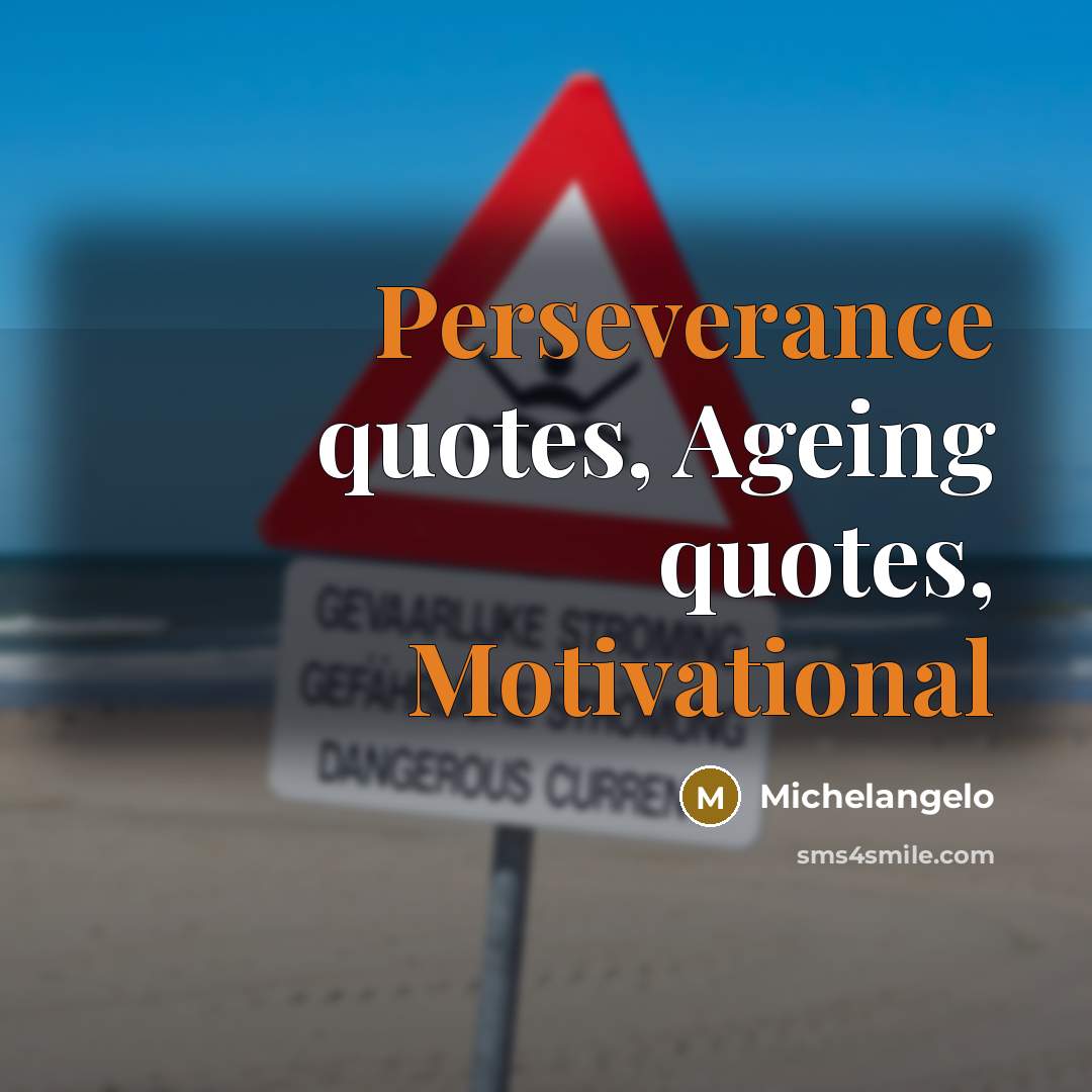 “Perseverance quotes, Ageing quotes, Motivational” quote by Michelangelo