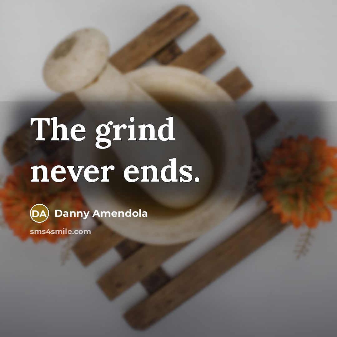 “The grind never ends.” quote by Danny Amendola