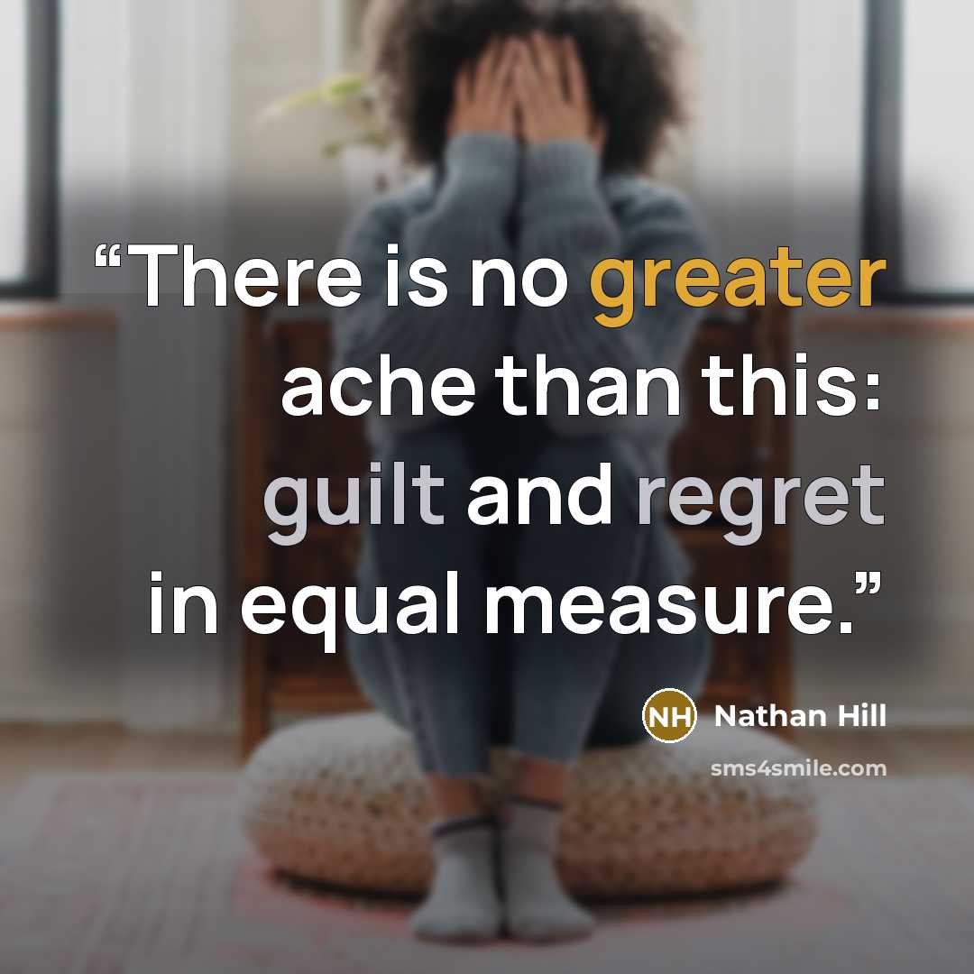“There is no greater ache than this: guilt and regret in equal measure.” quote by Nathan Hill