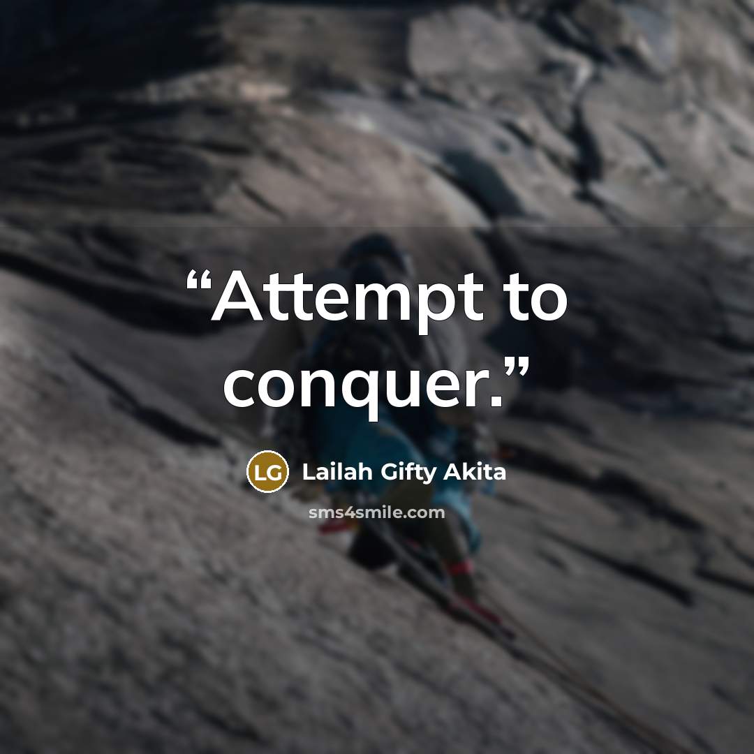 “Attempt to conquer.” quote by Lailah Gifty Akita