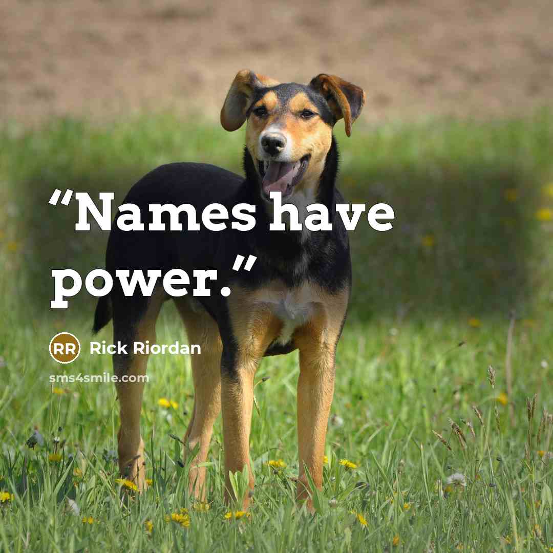 “Names have power.” quote by Rick Riordan