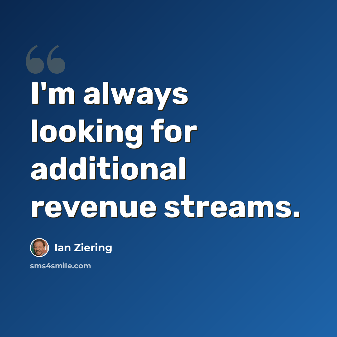 “I'm always looking for additional revenue streams.” quote by Ian Ziering