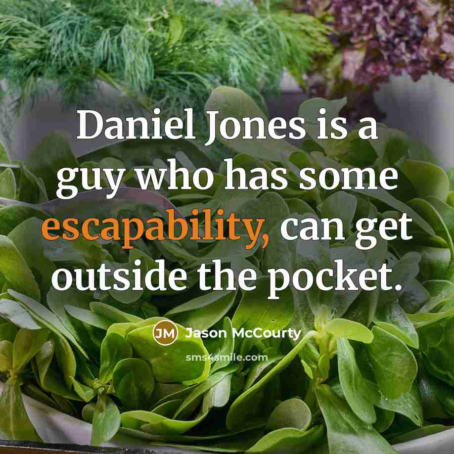 “Daniel Jones is a guy who has some escapability, can get outside the pocket.” quote by Jason McCourty