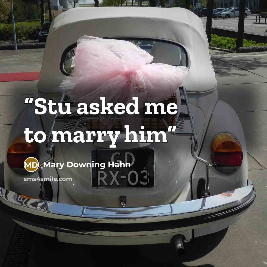 “Stu asked me to marry him” quote by Mary Downing Hahn