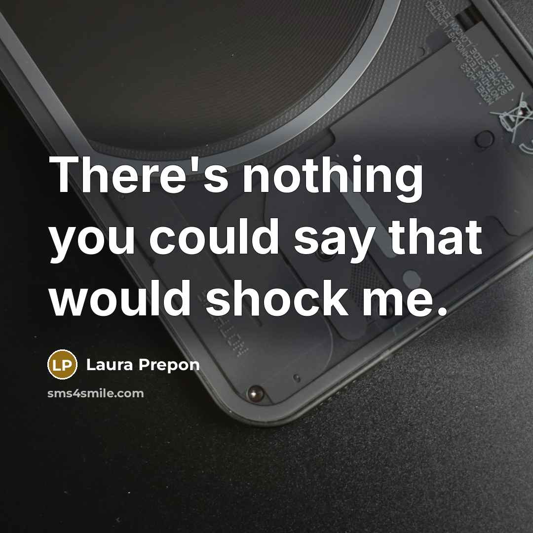 “There's nothing you could say that would shock me.” quote by Laura Prepon