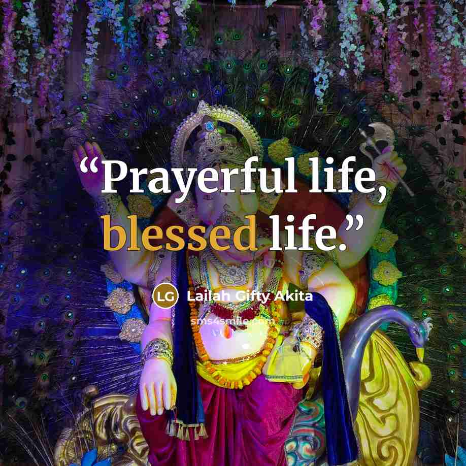“Prayerful life, blessed life.” quote by Lailah Gifty Akita