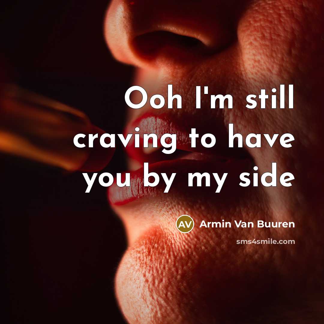 “Ooh I'm still craving to have you by my side” quote by Armin Van Buuren