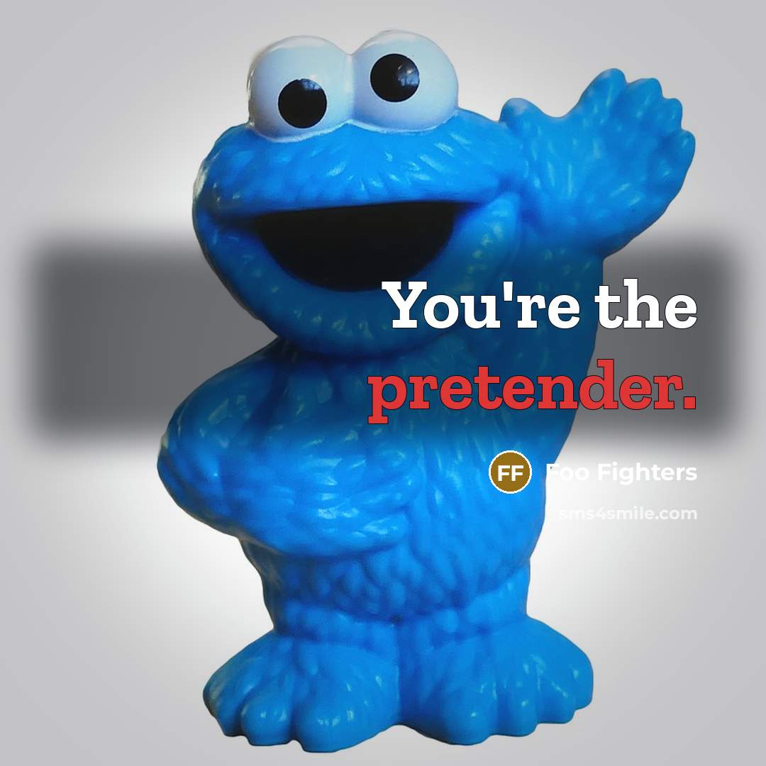 “You're the pretender.” quote by Foo Fighters