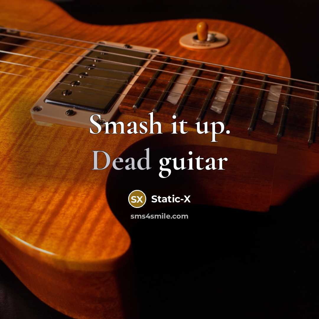“Smash it up. Dead guitar” quote by Static-X