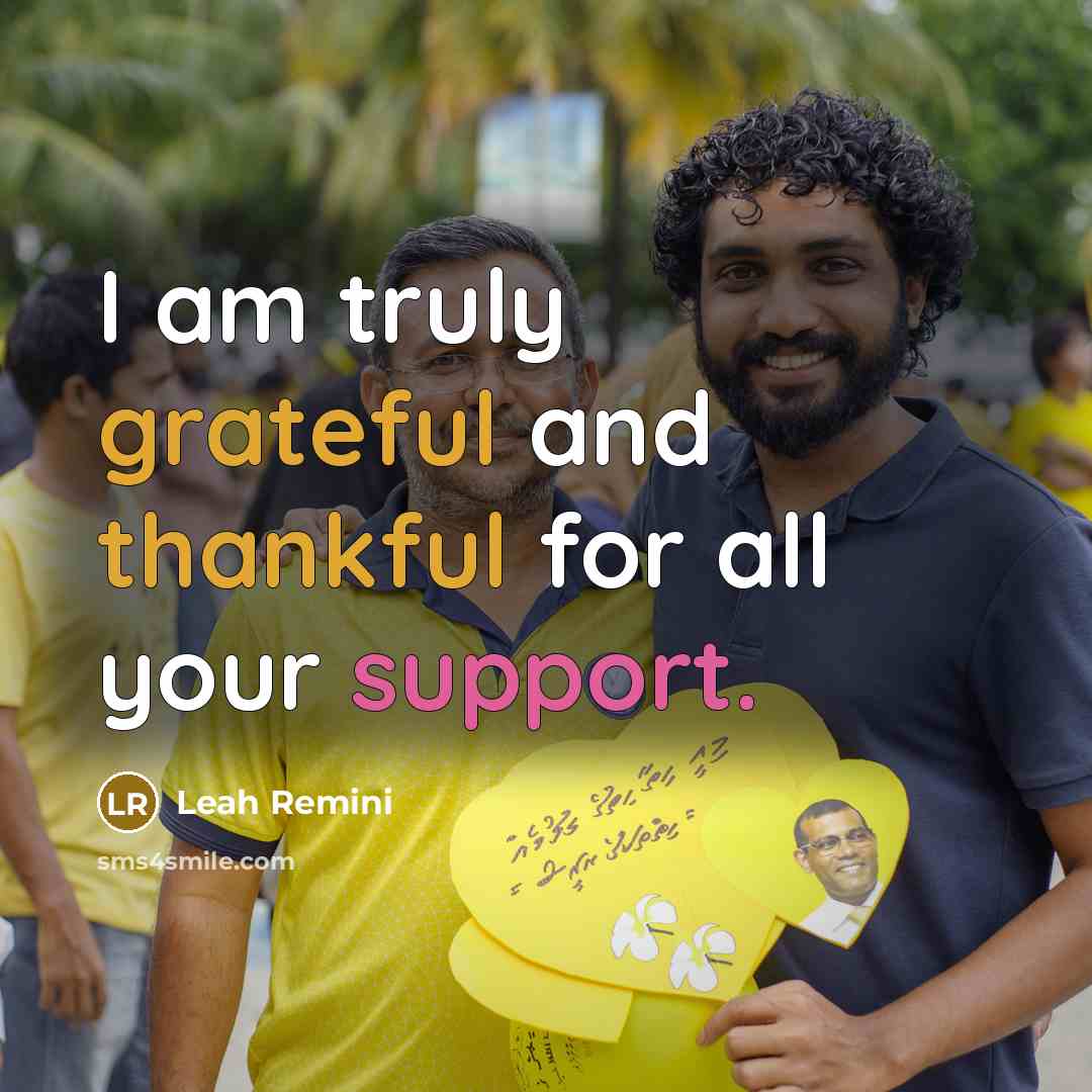 “I am truly grateful and thankful for all your support.” quote by Leah Remini