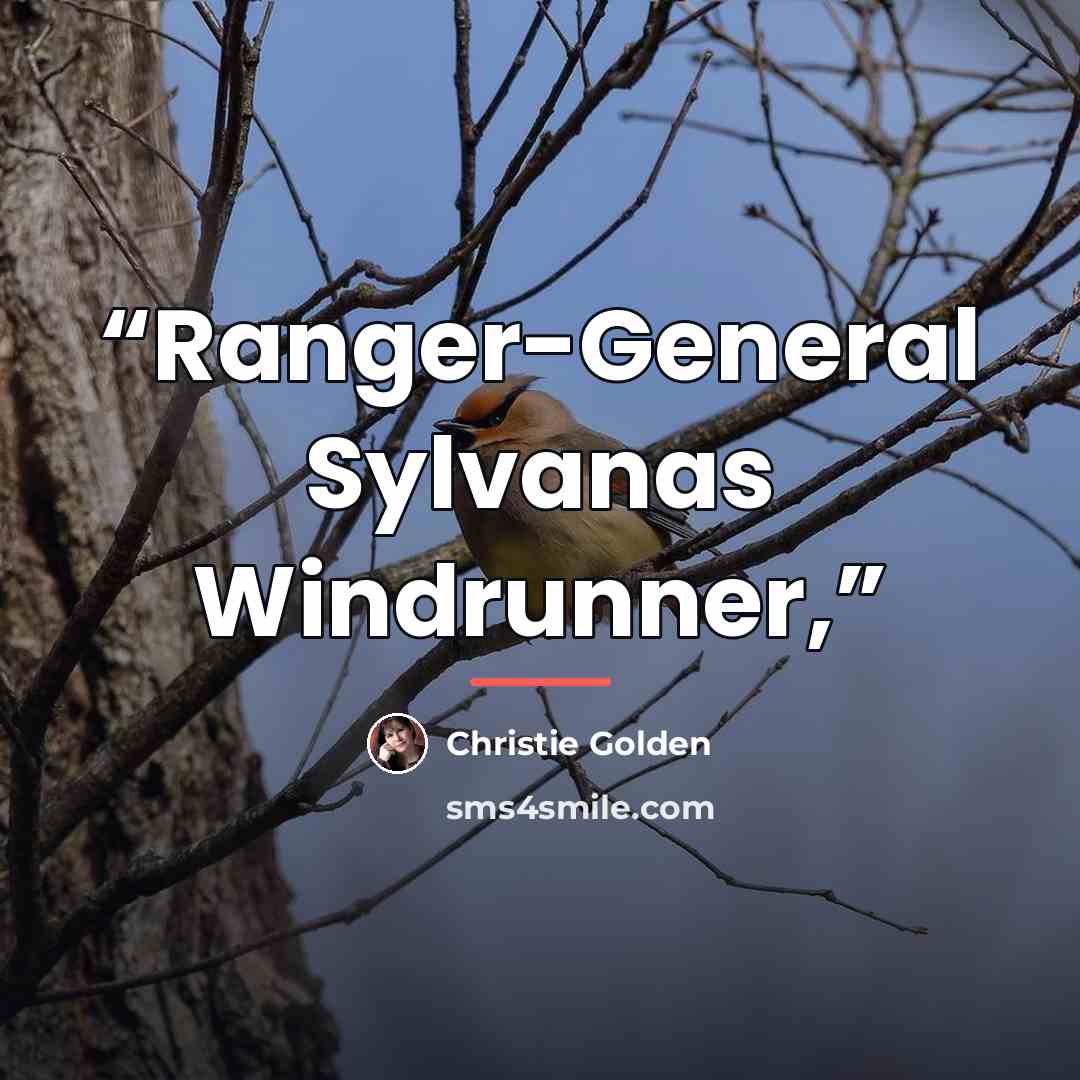 “Ranger-General Sylvanas Windrunner,” quote by Christie Golden