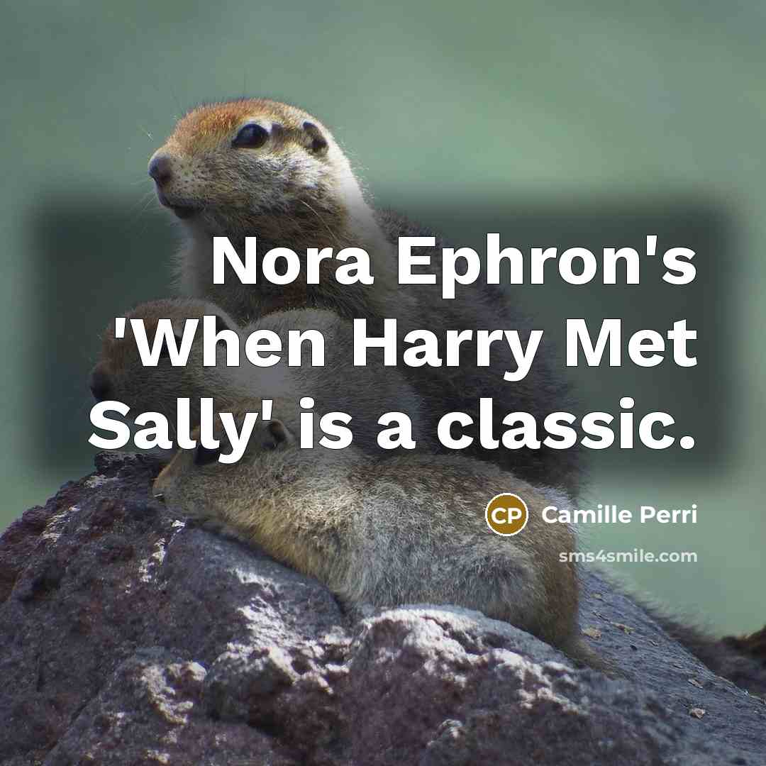 “Nora Ephron's 'When Harry Met Sally' is a classic.” quote by Camille Perri