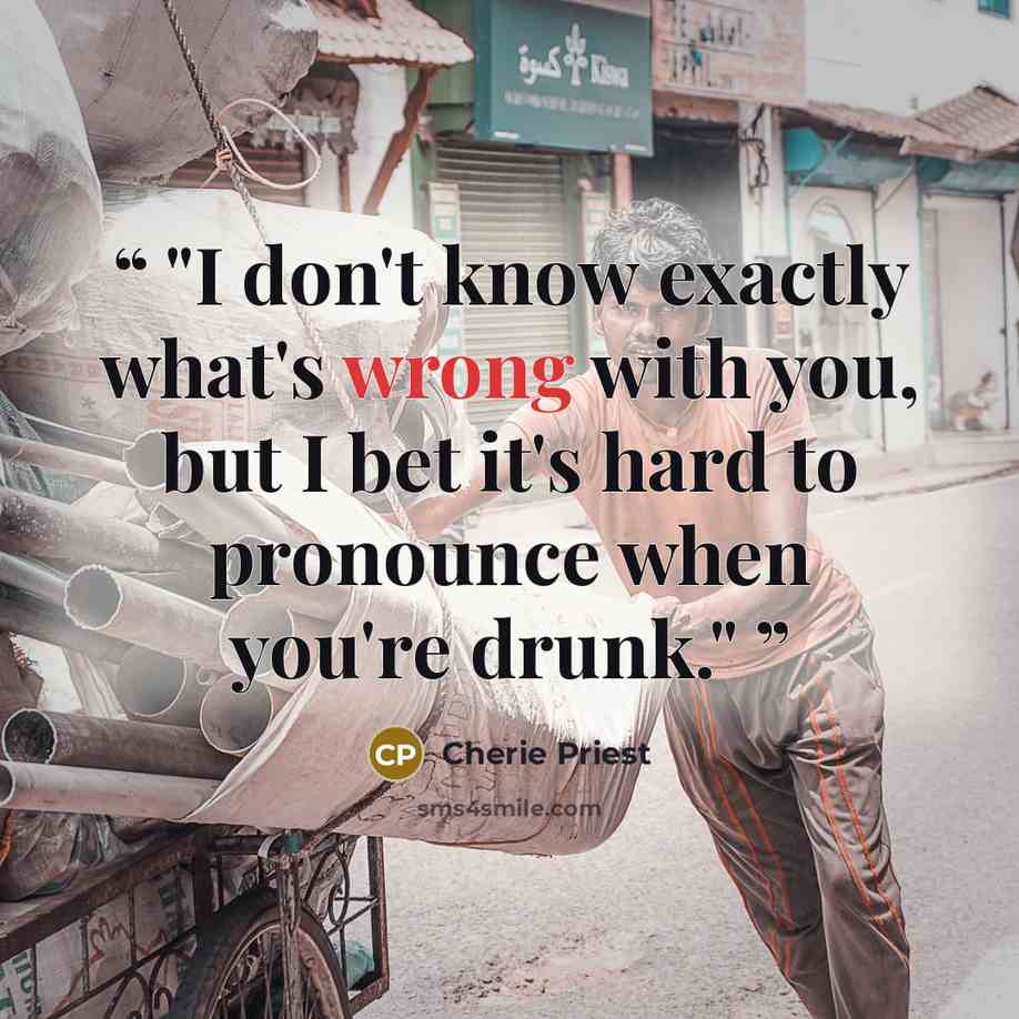 “I don't know exactly what's wrong with you, but I bet it's hard to pronounce when you're drunk.” quote by Cherie Priest