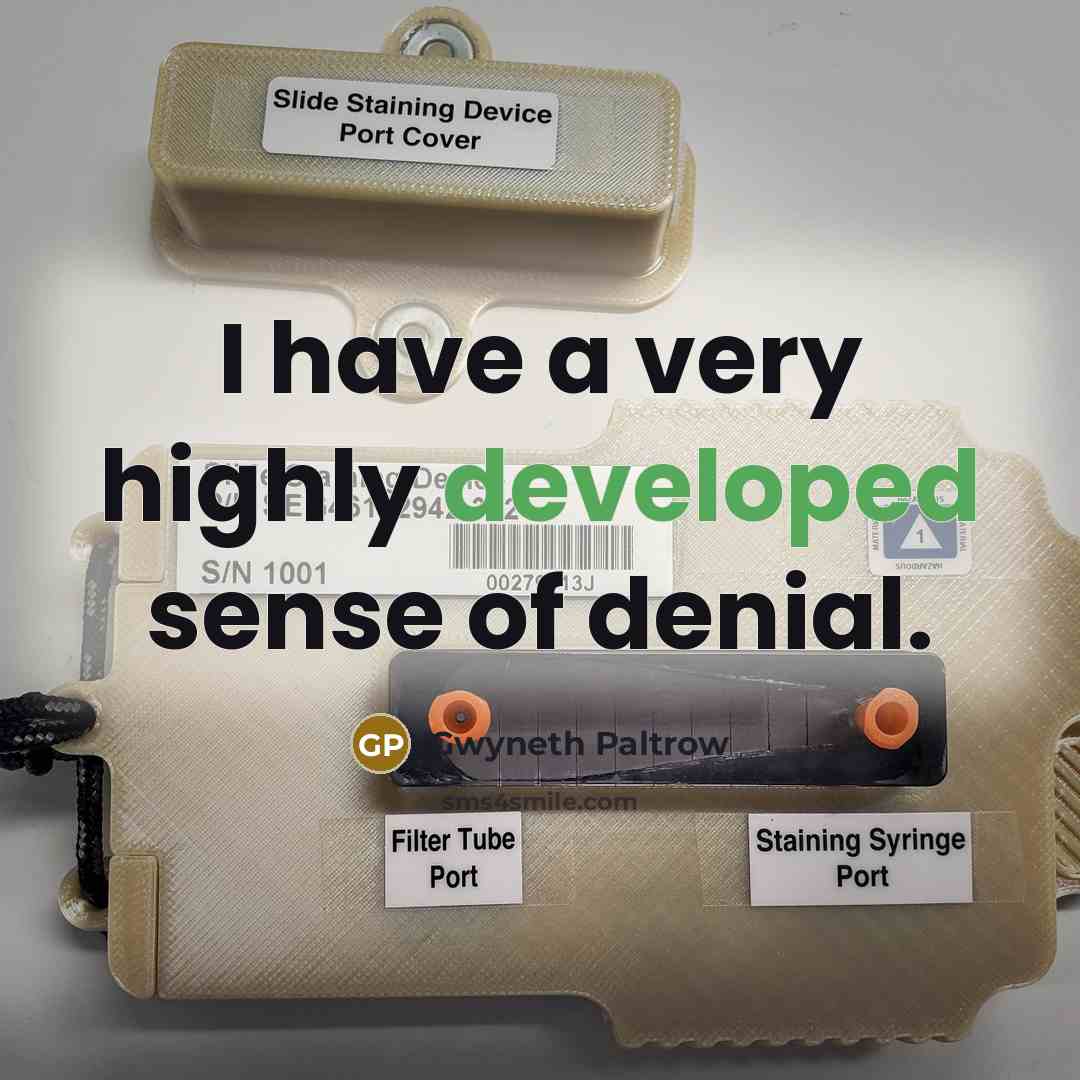 “I have a very highly developed sense of denial.” quote by Gwyneth Paltrow