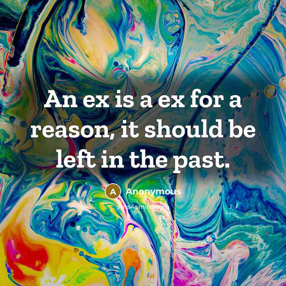 “An ex is a ex for a reason, it should be left in the past.” quote by Anonymous