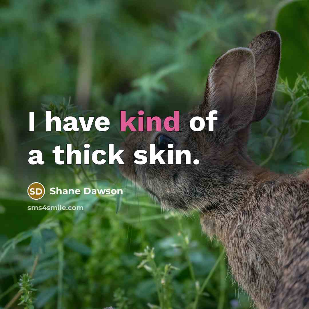 “I have kind of a thick skin.” quote by Shane Dawson