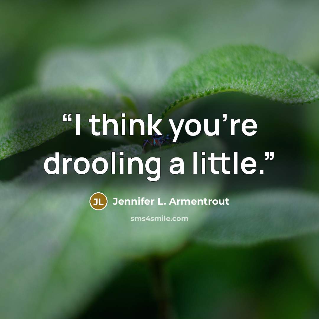 “I think you’re drooling a little.” quote by Jennifer L. Armentrout