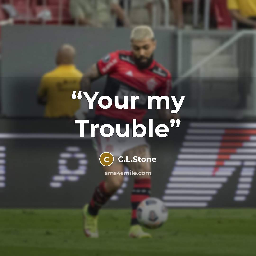 “Your my Trouble” quote by C.L.Stone