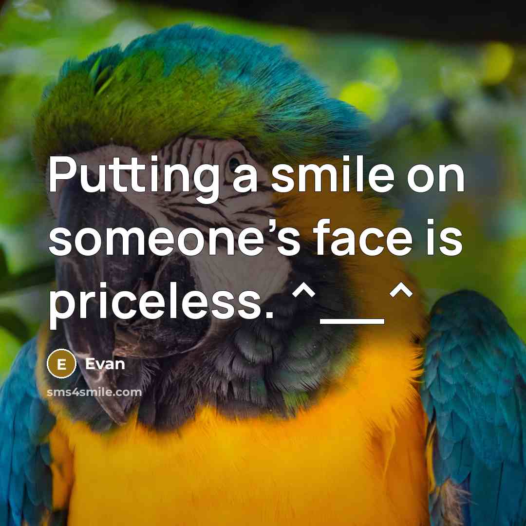“Putting a smile on someone's face is priceless. ^__^” quote by Evan