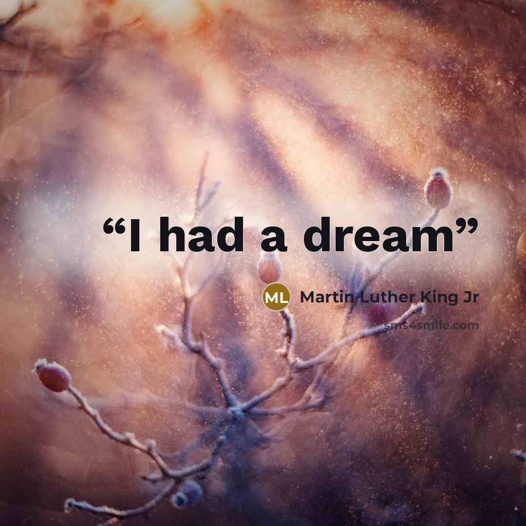 “I had a dream” quote by Martin Luther King Jr