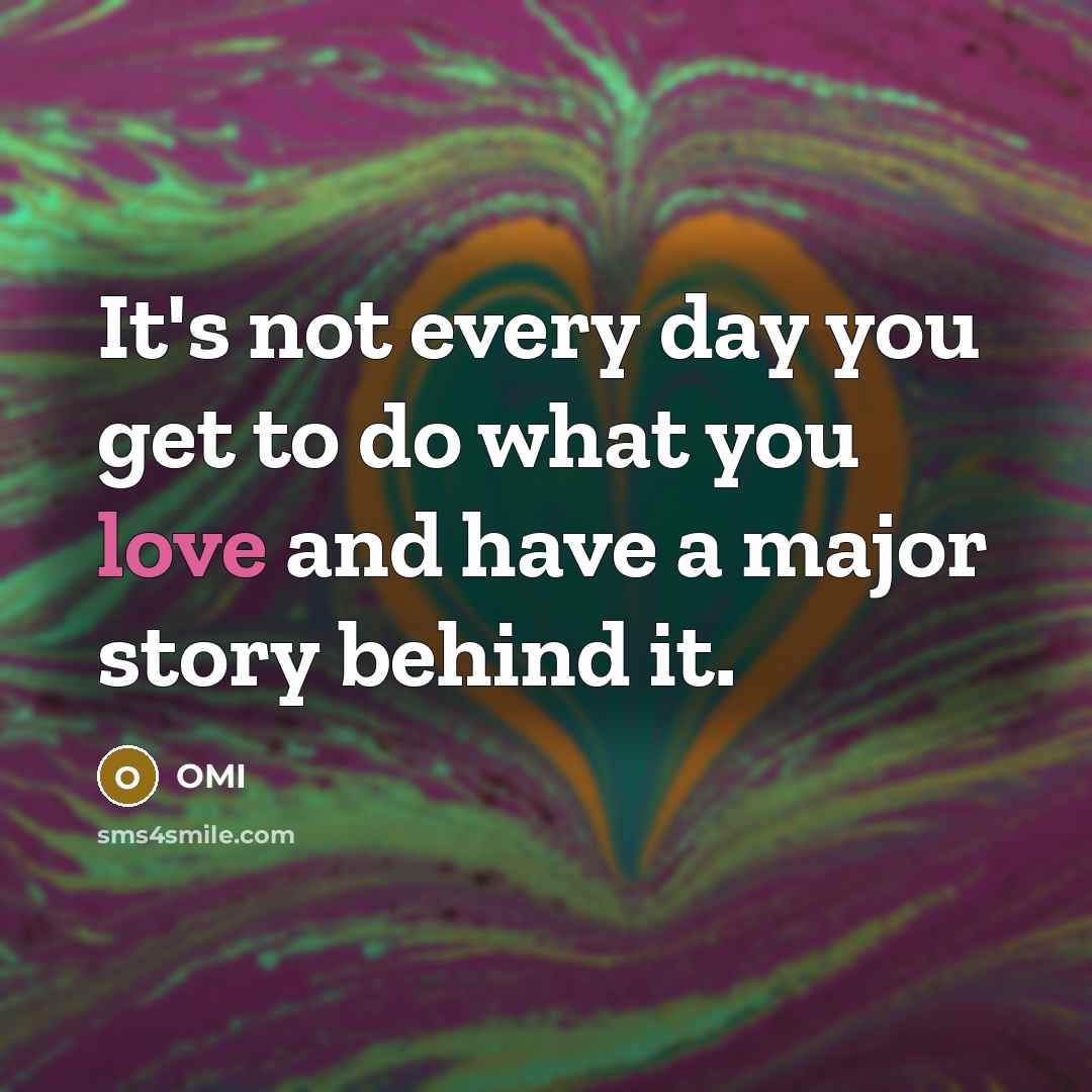 “It's not every day you get to do what you love and have a major story behind it.” quote by OMI