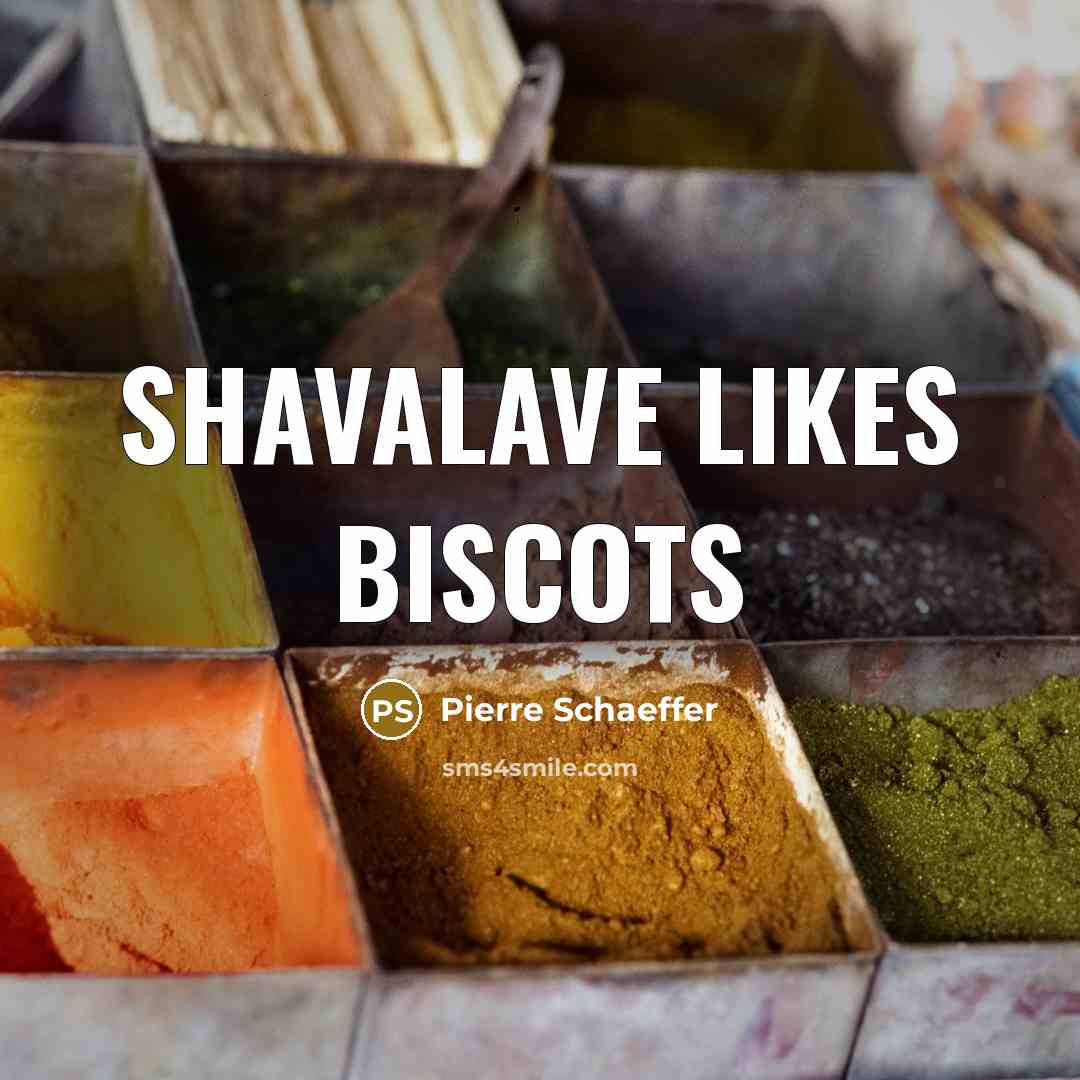 “Shavalave likes biscots” quote by Pierre Schaeffer