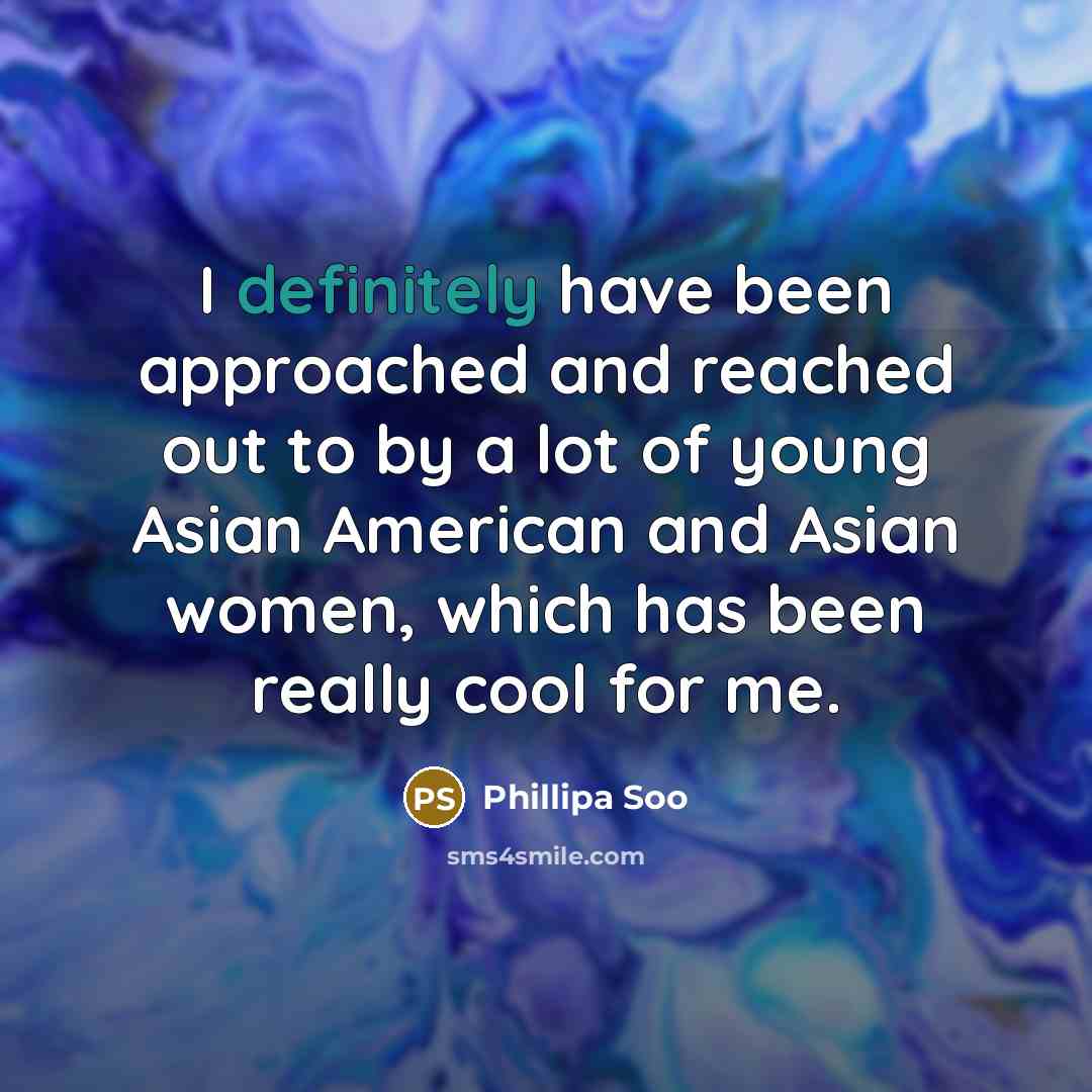 “I definitely have been approached and reached out to by a lot of young Asian American and Asian women, which has been really cool for me.” quote by Phillipa Soo