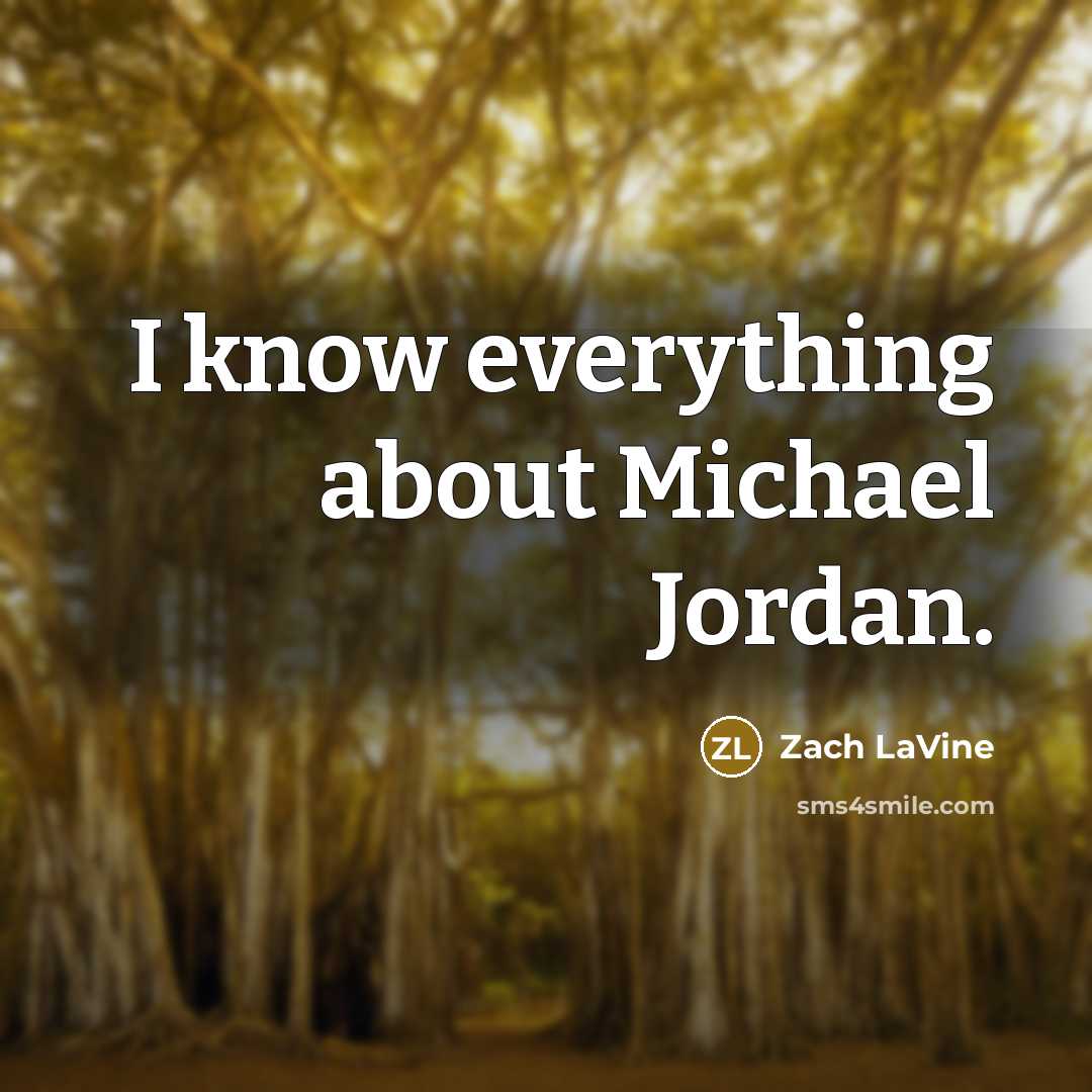 “I know everything about Michael Jordan.” quote by Zach LaVine