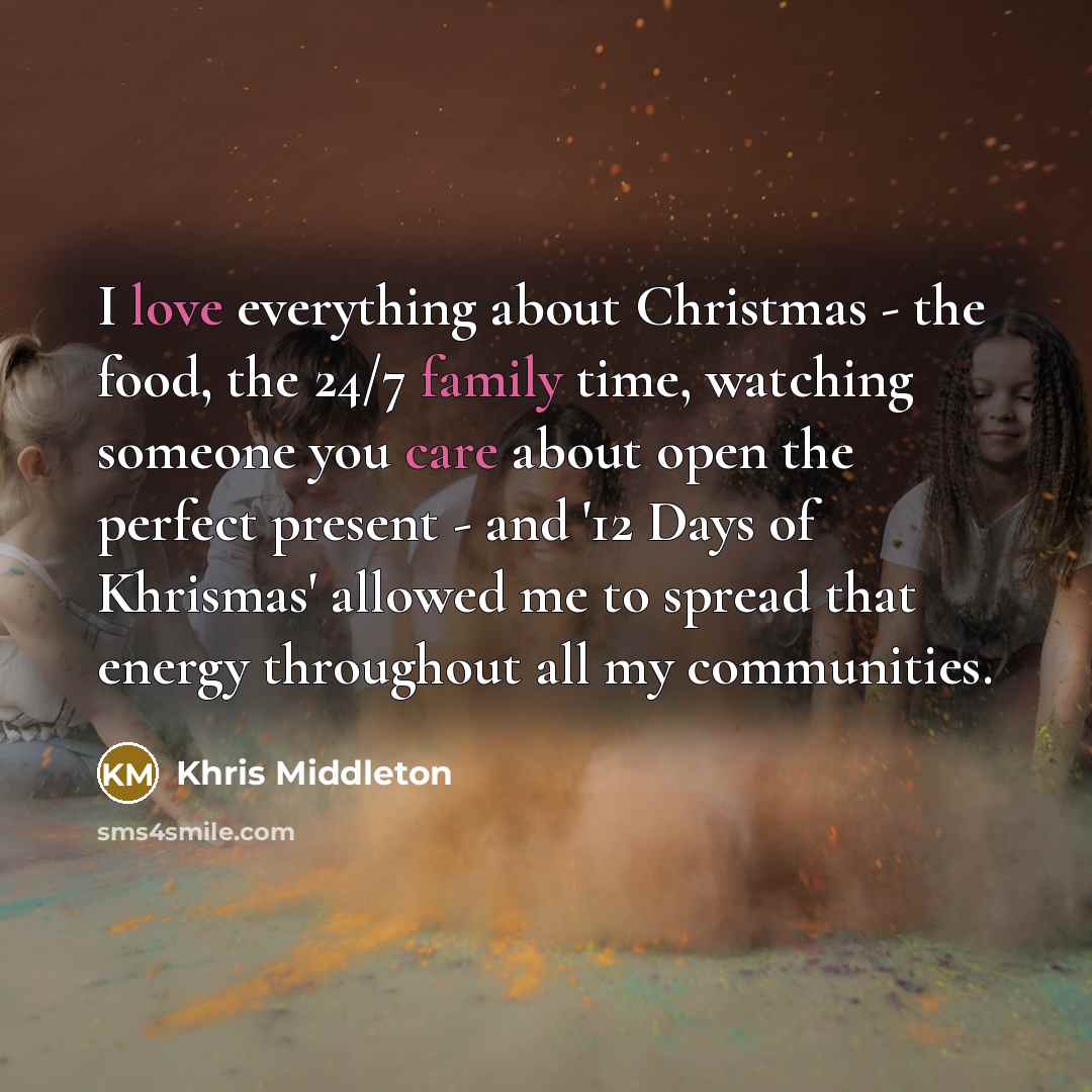 “I love everything about Christmas - the food, the 24/7 family time, watching someone you care about open the perfect present - and '12 Days of Khrismas' allowed me to spread that energy throughout all my communities.” quote by Khris Middleton