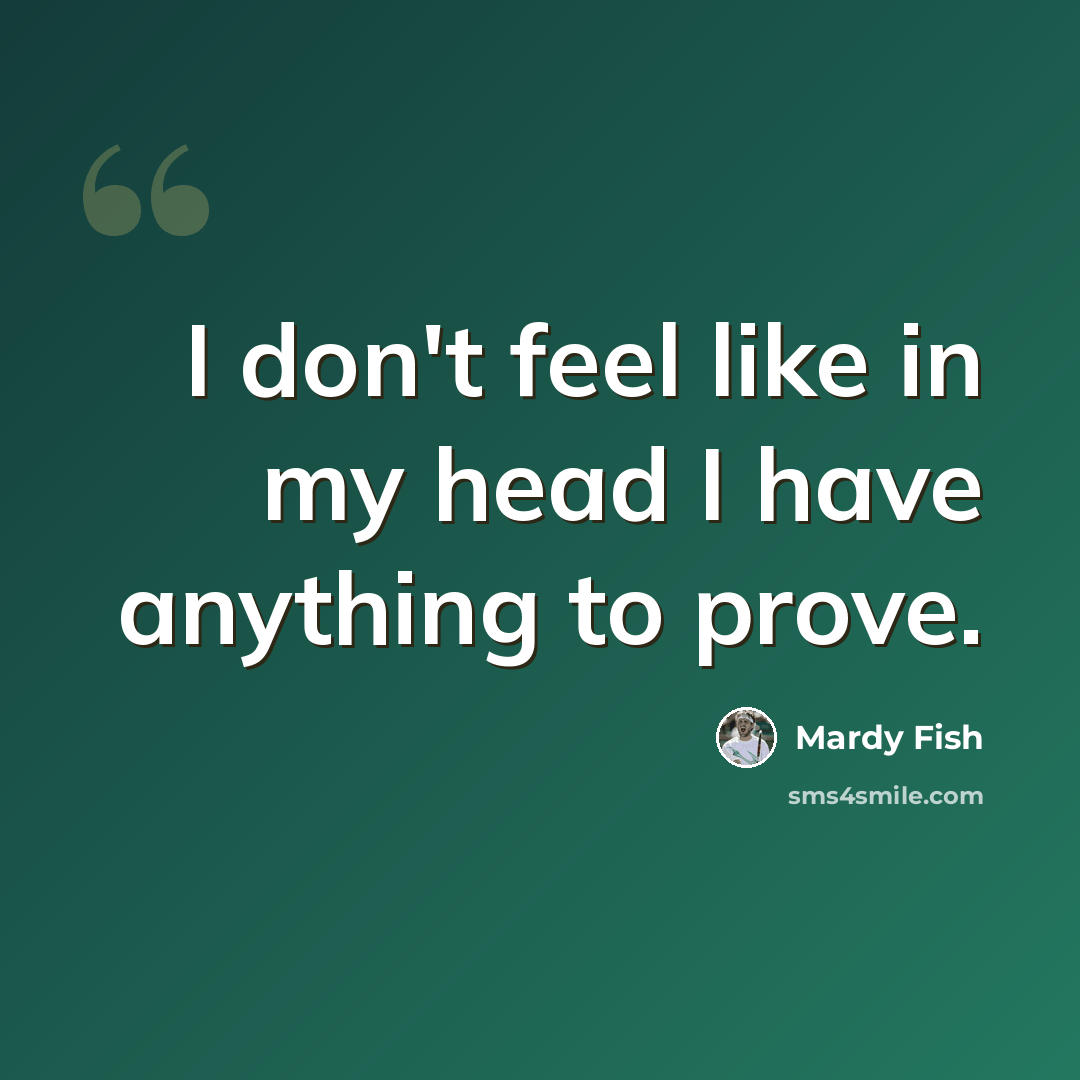 “I don't feel like in my head I have anything to prove.” quote by Mardy Fish