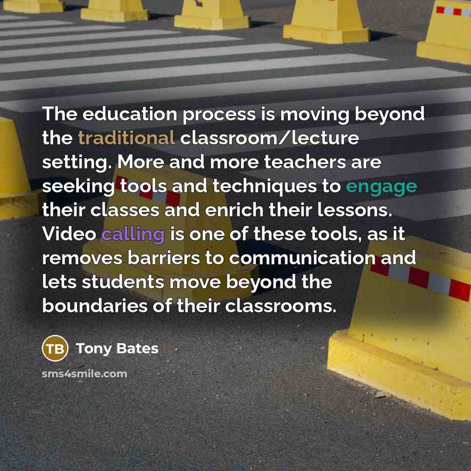 “The education process is moving beyond the traditional classroom/lecture setting. More and more teachers are seeking tools and techniques to engage their classes and enrich their lessons. Video calling is one of these tools, as it removes barriers to communication and lets students move beyond the…” quote by Tony Bates