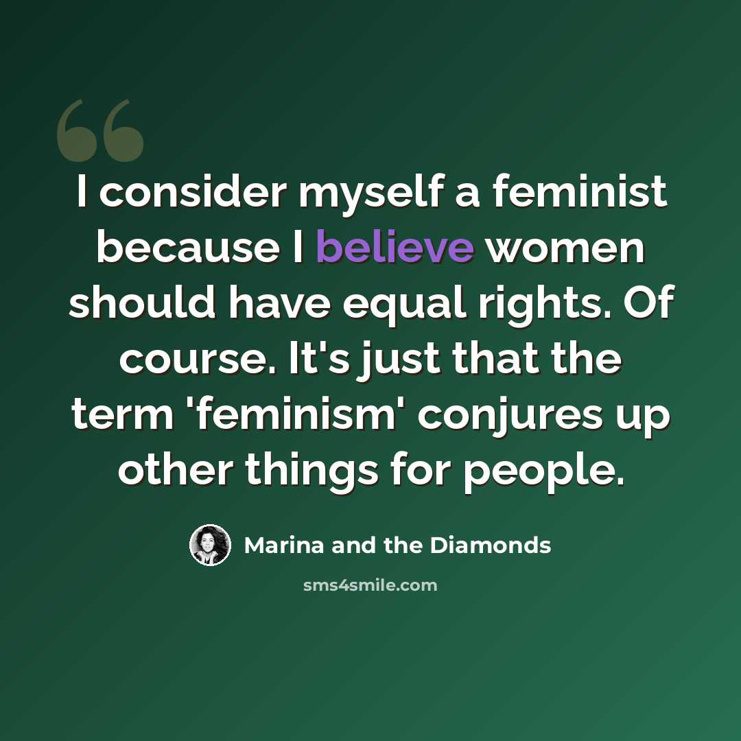 “I consider myself a feminist because I believe women should have equal rights. Of course. It's just that the term 'feminism' conjures up other things for people.” quote by Marina and the Diamonds