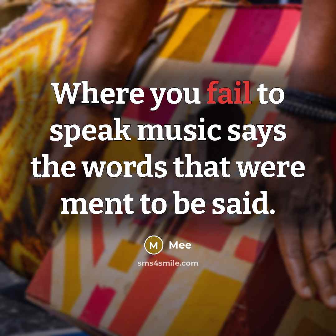 “Where you fail to speak music says the words that were ment to be said.” quote by Mee