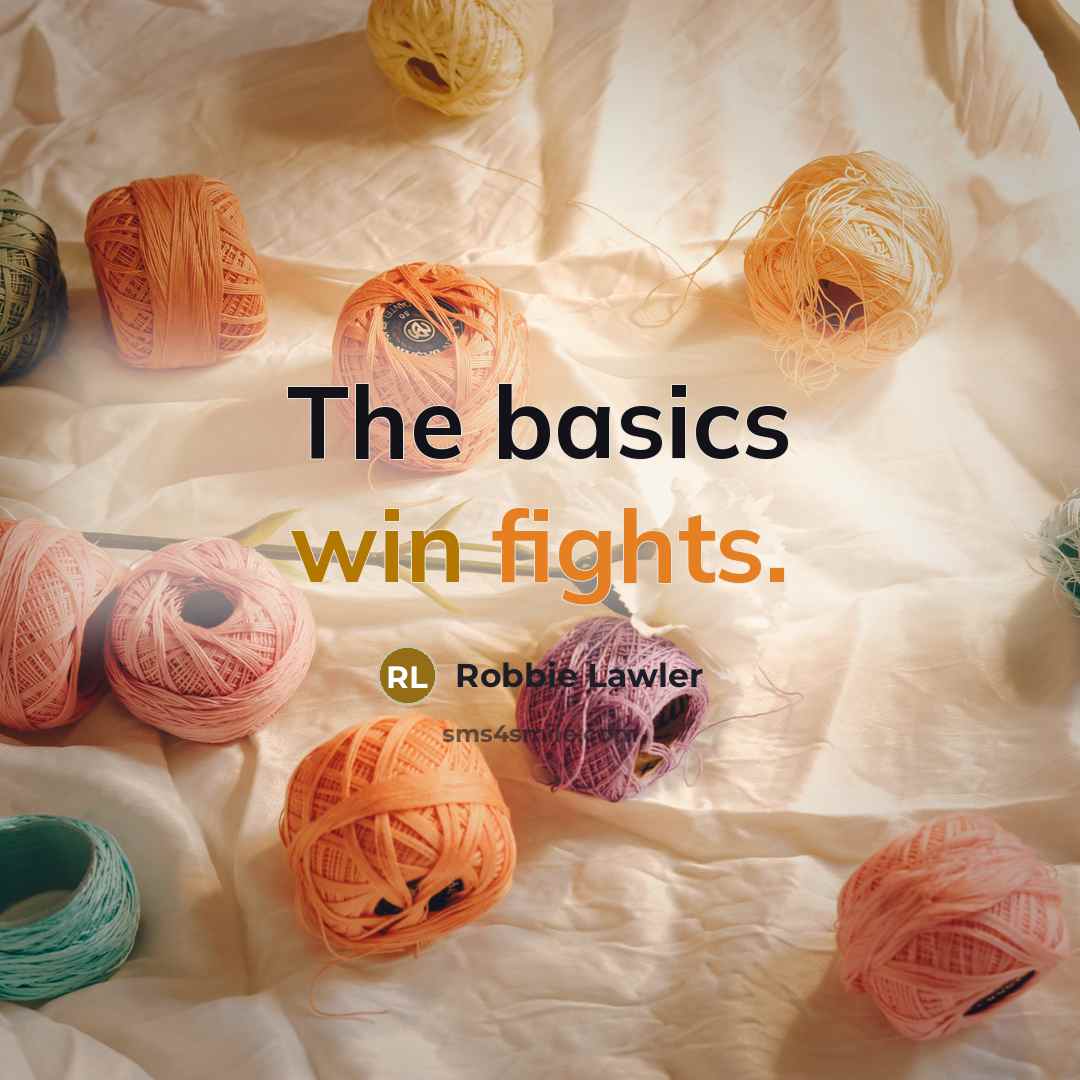 “The basics win fights.” quote by Robbie Lawler