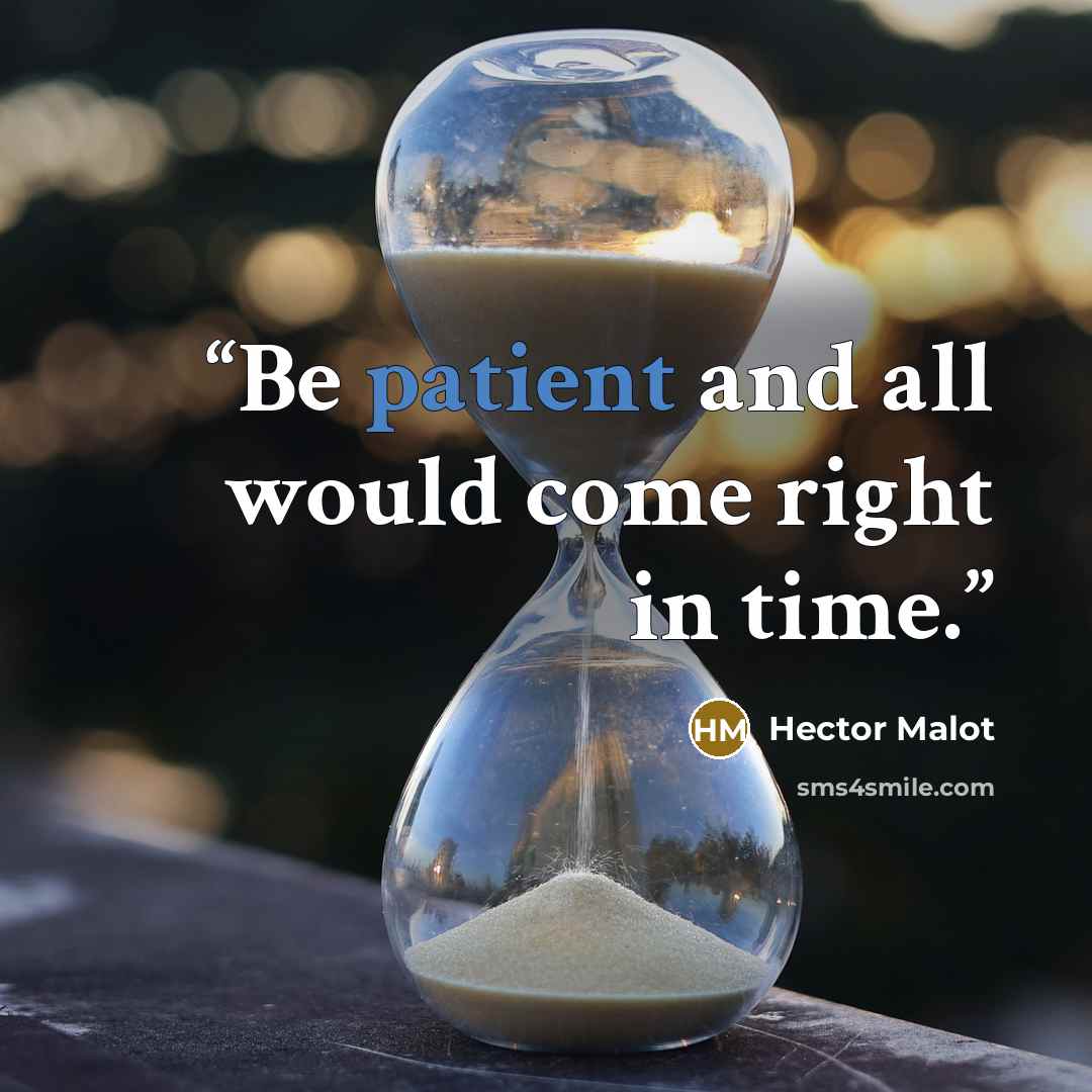 “Be patient and all would come right in time.” quote by Hector Malot