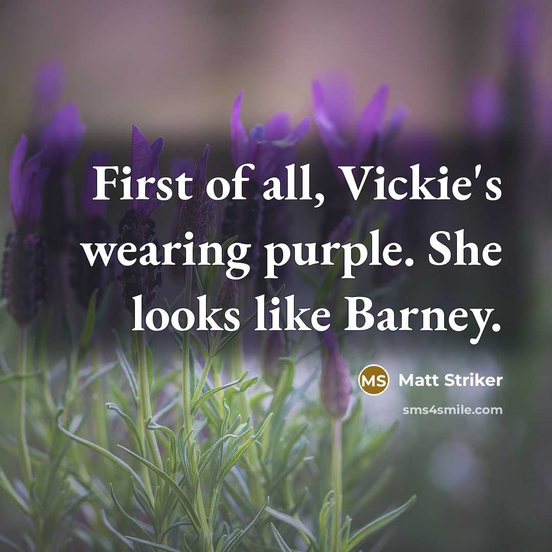“First of all, Vickie's wearing purple. She looks like Barney.” quote by Matt Striker