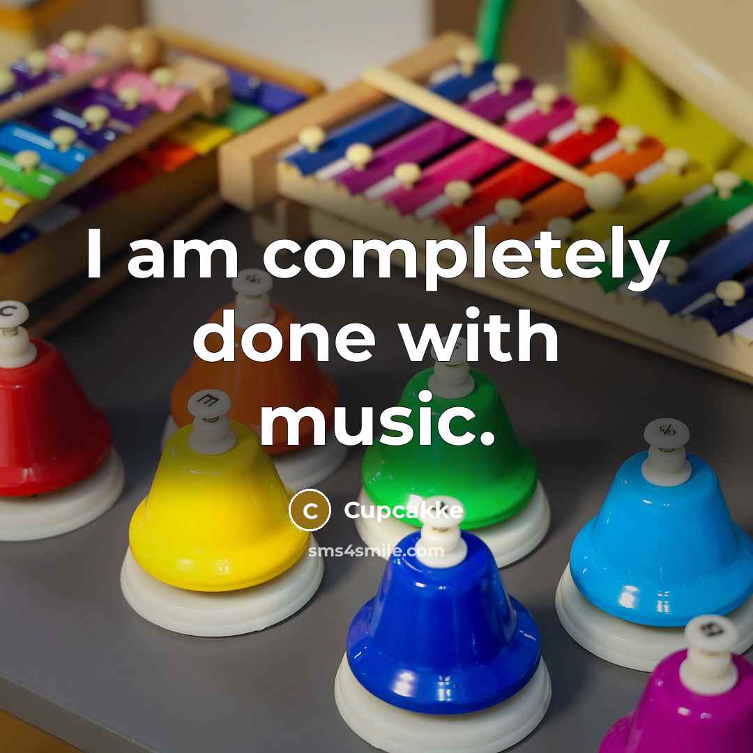 “I am completely done with music.” quote by Cupcakke