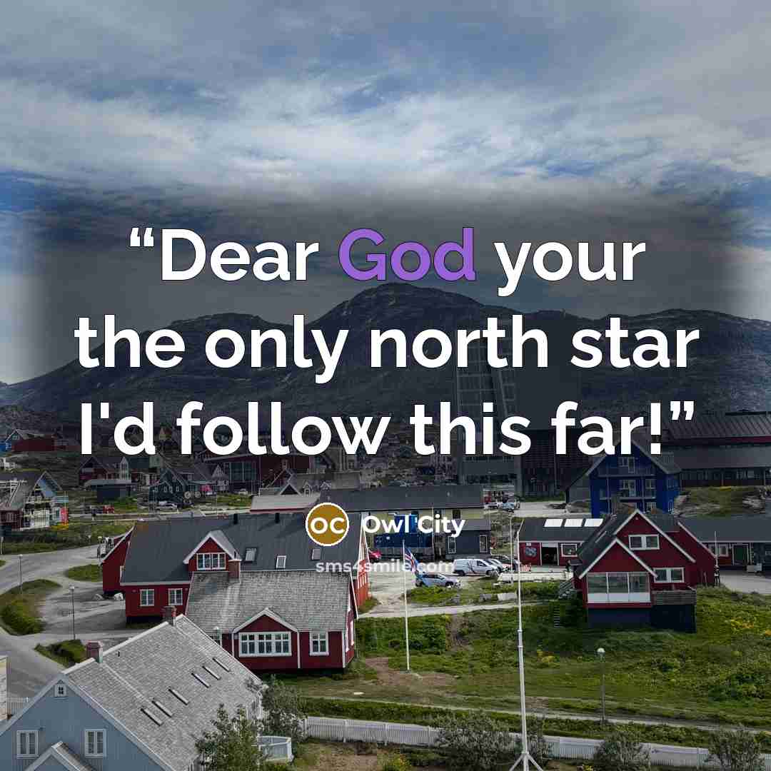 “Dear God your the only north star I'd follow this far!” quote by Owl City