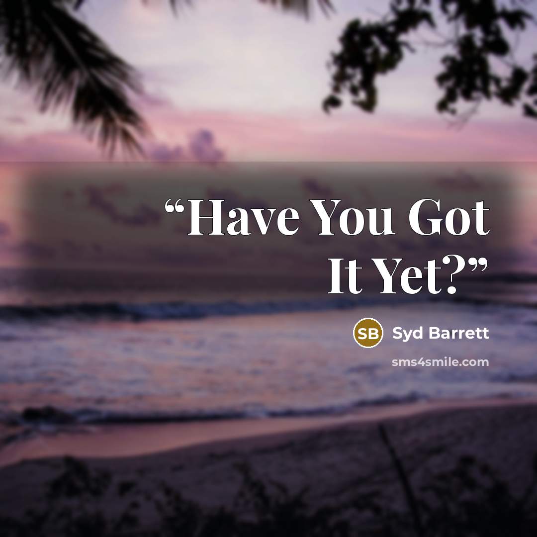 “Have You Got It Yet?” quote by Syd Barrett
