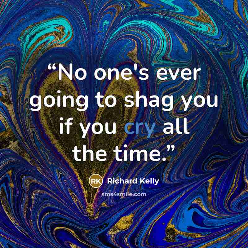 “No one's ever going to shag you if you cry all the time.” quote by Richard Kelly